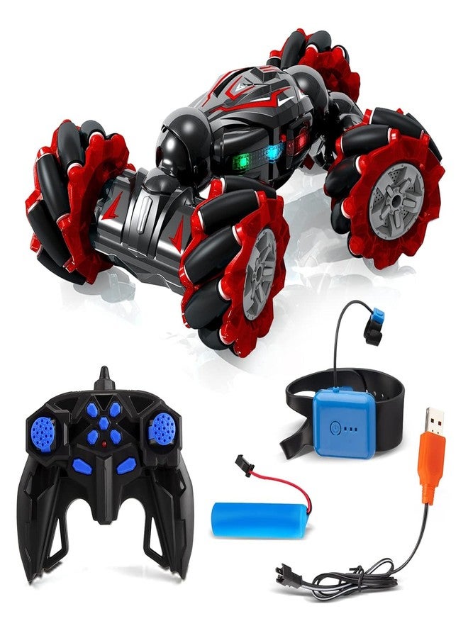 JETRA RC Stunt Car | 2.4GHz 4WD Remote Control Vehicle | Gesture Sensor Toy Car | Double-Sided Off-Road Racer | 360° Spins & Flips with Lights & Music | Fun Gift for Kids - Image 1